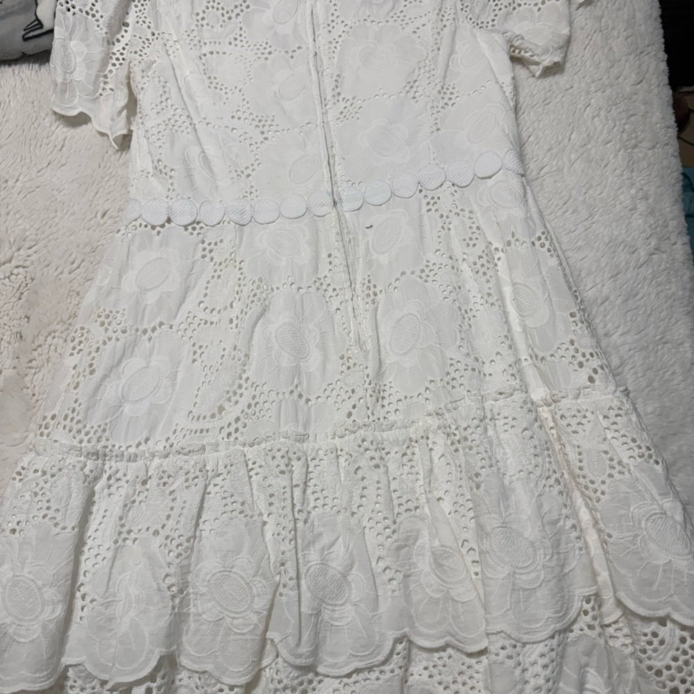 Lilly Pulitzer White Floral Lace Mini Dress